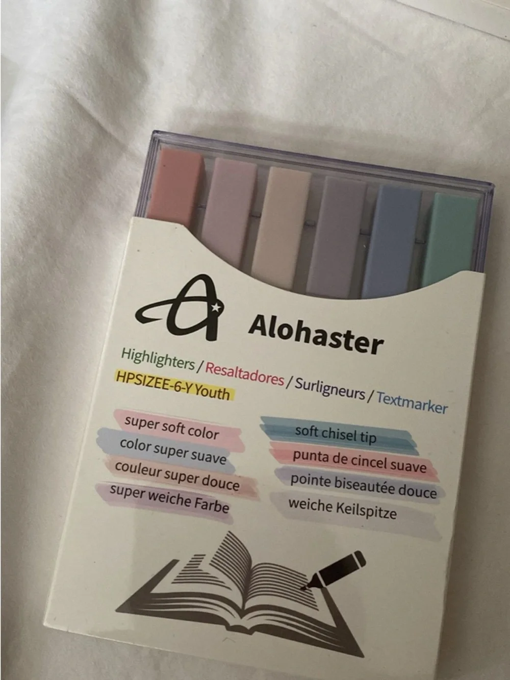 ALOHAS Pastel Highlighter Set - Pink, Lavender, Blue, Mint, Beige